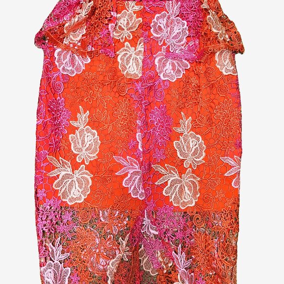 Elliatt x Revolve The Shot Tulip Dress Size M Red Asymmetrical Cutout Cocktail - Picture 3 of 4